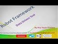 Robot Framework Tutorial - Python - Selenium (Part-11) : Data Driven Test