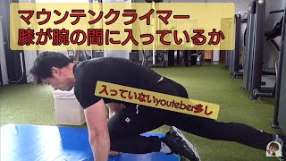 これが、体幹トレーニングとしてのマウンテンクライマー！　出来てない動画多いですね