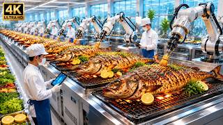 How Hundreds of Whole Fish Are Roasted Every Day | Massive Fish Processing Factory