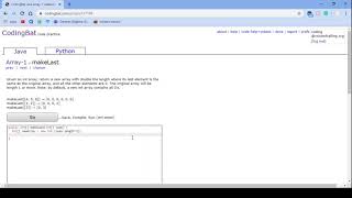 Array 1 (makeLast) Java Tutorial || codingbat.com