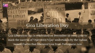 Date Today : 19 December - Goa's Liberation Day 2021 | On this day | Know this day