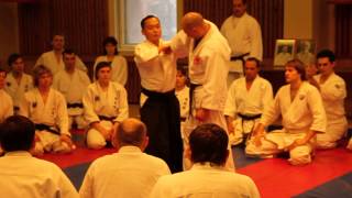 Ando Tsuneo Shihan (8 dan Yoshinkan Aikido). Nikajo Osae Ogi.