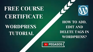HOW TO ADD, EDIT AND DELETE A TAGS IN WORDPRESS ONLINE TUTORIAL FOR BEGINNERS IN 2.30MINS