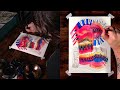 2105 the many faces ink painting timelapse with ray taylor