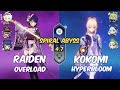 Raiden Overload - Kokomi Hyperbloom | Genshin Impact Spiral Abyss 4.7