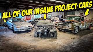 Here Are All The Insane Project Cars Hiding In Our Shop (SECRETS REVEALED)