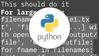 How do I concatenate text files in Python?