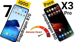 iQOO 7 vs Poco X3 Pro Speedtest, Ram Management Miui 12.5 vs Funtouch Ui 11 🔥🔥🔥