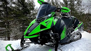 First Snowmobile Trail Riding 2020 Season! Arctic Cat 600 Snowmobile