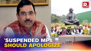 'Nakli Gandhi Doesn't Understand..': Union Min Ridicules Suspended MPs' Protest Near Gandhi Statue