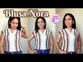 Nora blouse crocheted with only 2 rectangles | joss clothing fabrics |