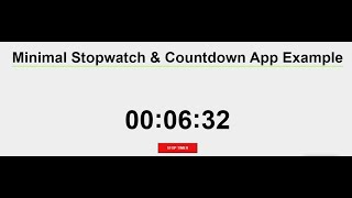 Minimal Stopwatch & Countdown App Example | (Bangla Tutorial)