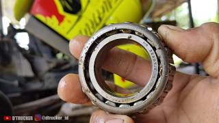 BEARING roda cacat, untung supirnya peeling good , tips gress bearing roda