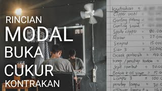 MODAL BUKA CUKUR KONTRAKAN & proses desain tempat cukur