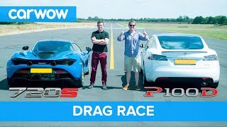 Tesla Model S P100D vs Mclaren 720S DRAG RACE, ROLLING RACE & BRAKE TEST | Mat vs Shmee pt 4/4