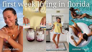 a summer week in my life living in florida: summer reads, dunkin run, & my house tour