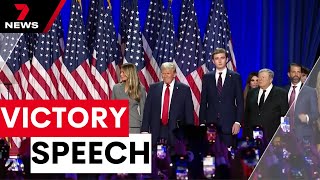 Donald Trump delivers victory speech after all but securing return to the White House | 7NEWS