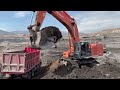 Hitachi Zaxis 670LCR Excavator Working For 3 Hours In Different Mining Sites - Mega Machines Movie