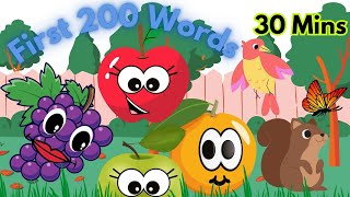 First 200+ words for babies I Easy learning with songs and rhymes