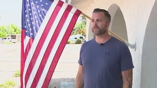 Man arrested after flag nearly burned, stolen from home of Tempe veteran