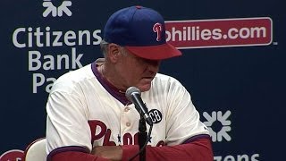 NYM@PHI: Sandberg talks about Hamels and loss to Mets