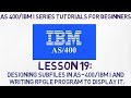 As-400 tutorial for Beginners| 19 | SUBFILE designing and RPG programming in AS400/IBM i in Detail.