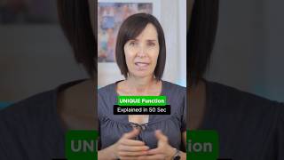 UNIQUE Function Explained in 50 Seconds | Excel Tutorial
