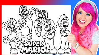 Coloring Super Mario Bros. Coloring Pages | Mario, Luigi & Yoshi | Prismacolor & Ohuhu Markers