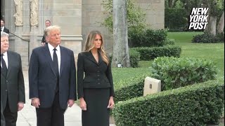 Trump family attends Melania’s mother Amalija Knavs’ funeral in Palm Beach