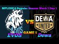 EVOS GLORY vs DEWA UNITED MPLIDS14 Week 1 Day 1 || Mobile Legends: Bang Bang