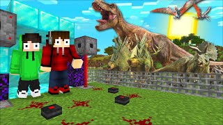 JURASSIC WORLD DINOSAURS Vs 100% SECURITY HOUSE In Minecraft