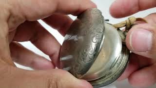 Antique 1871 Elgin 18s Key Wind Coin Silver Pocket Watch