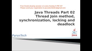 Java Thread lock join synchronization deadlock_Part-38_Java Tutorial for Beginners