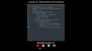 Leetcode 241. Different Ways to Add Parentheses in Python | Python Leetcode | Python Coding Tutorial