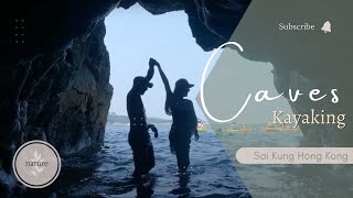 4K HDR Exploring 3 caves in Hong Kong (Kayaking Sai Kung)