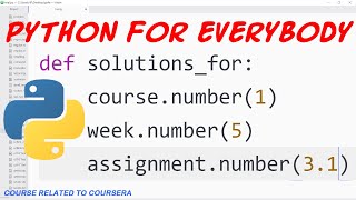 Python for Everybody Answers | Course 1 | Week 5 | Assignment 3.1