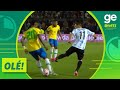 DI MARÍA DÁ CANETA EM VINI JR | ARGENTINA X BRASIL | #SHORTS | ge.globo