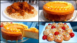 مكاين غير النشاط والحيوية💃كيكة خطيرة بكريمة البرتقال🍊😋شهدة مالحة مورقة👌سباغيتي بالدجاج روعة🍝