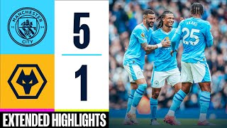Man City 5-1 Wolves | UNSTOPPABLE Haaland hits four! | EXTENDED HIGHLIGHTS | 23/
