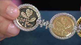 Vicenza Silver Sterling Authentic Lire Coin Bracelet on QVC