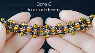 Beaded Bracelet Tutorial Beautiful Jewelry HandMade Красивый Браслет из бисера и бусин своими руками