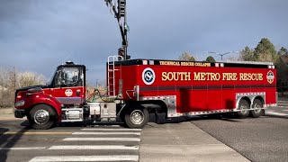 *RARE* South Metro Rescue 34, Collapse 45, and Tower 45 Responding to a Tech Rescue