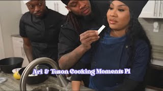 Ari \u0026 Tuson Cooking Moments Pt1😂🫶🏽 ft funnymarco