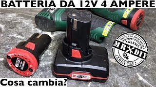 Batteria da 12V 4 ampere lidl. x12vteam. Batterie parkside per avvitatore, smerigliatrice e seghetto