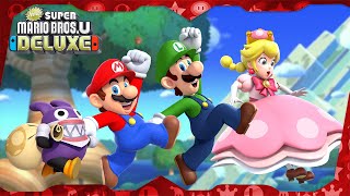 New Super Mario Bros. U Deluxe ᴴᴰ Full Playthrough (Warps, 4-Player)