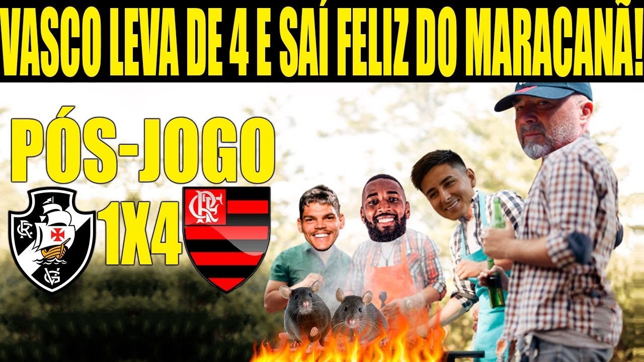 PÓS JOGO AO VIVO FLAMENGO 4 X 1 VASCO | VASCO LEVA DE 4 E SAÍ FELIZ DO ...