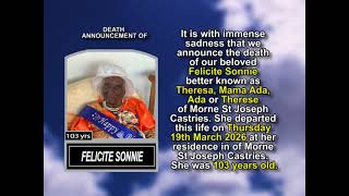 Felicite Sonnie ~ Short Obituary