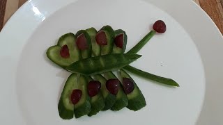 ASMR SATISFYING CUTTING CUCUMBER BUTTERFLY DECORATIONS IDEA #skills #trending #livestream #art