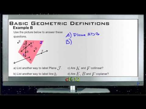 Basic Geometric Definitions Examples - Basic ( Video ) | Geometry | CK ...