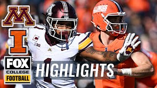 Minnesota Golden Gophers vs. No. 24 Illinois Fighting Illini Highlights | FOX College Football